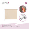 Cortina Roller Blackout Lumax 160 X 200 Cm Colores Beige