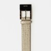 Cinturon Cozumel en cuero croco shine Taupe