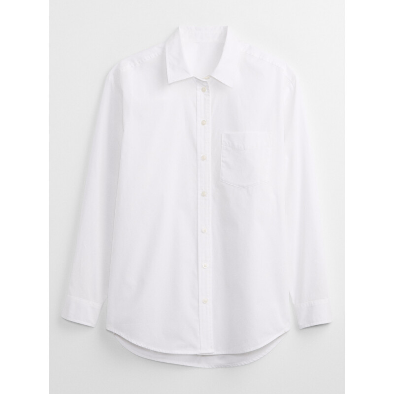 V-LS POPLIN BIG SHIRT OPTIC WHITE