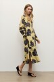 Vestido camisero estampado maiz