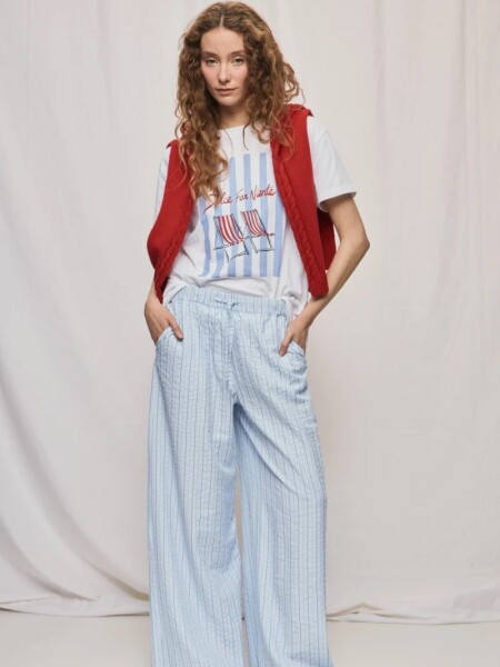 PANTALON D.CASSIN ROMA CELESTE