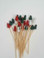 Utensillos Pinchos De Copetín Navidad, 25 Piezas Color Unico