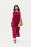Vestido Cleo en Lino Cherry
