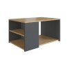 Mesa Ratona De Centro Living grafito/roble Con Estante Lumax Mesa Ratona De Centro Living grafito/roble Con Estante Lumax