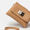 Mini bag Leisure en efecto cuero graneado Camel
