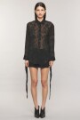 CAMISA NIGHT BLOSSOM Negro