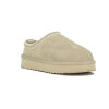 Country Pantufla Cuero / Peluche - Tira De Color Fija - Dama - Beige Beige