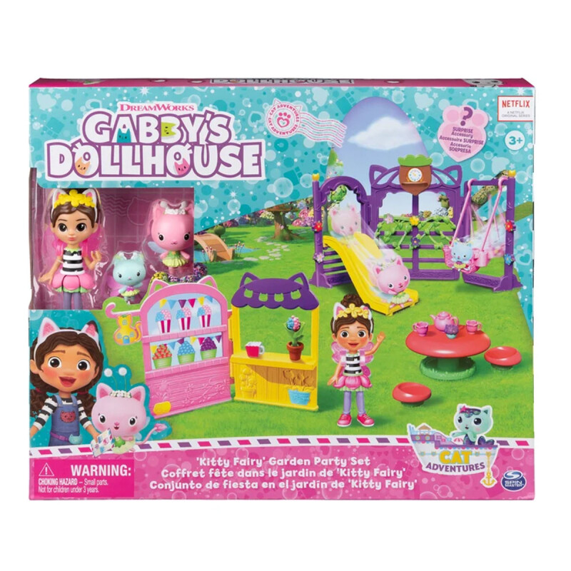 La Casa de muñecas de Gabby juego de fiesta en el jardín de hadas con gatitos La Casa de muñecas de Gabby juego de fiesta en el jardín de hadas con gatitos