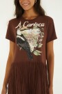 VESTIDO CARIOCA FLECOS Marron