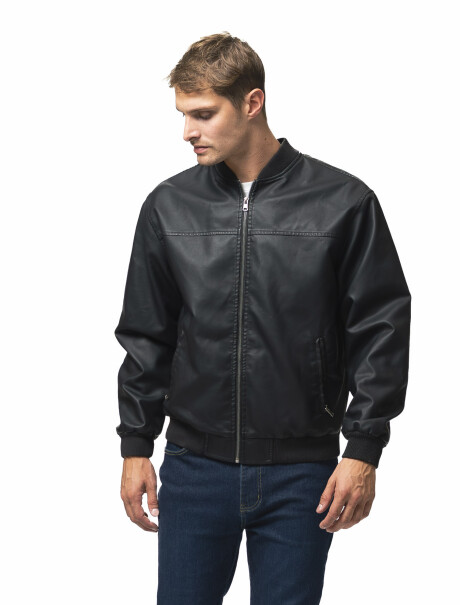 Campera Eco-Cuero St.Crose Negro