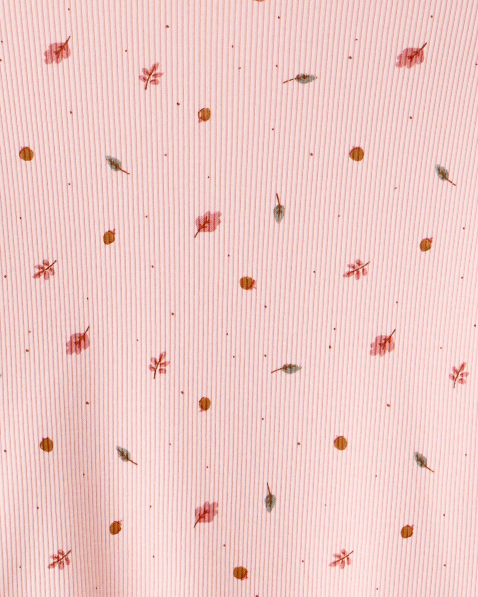 Set dos piezas de algodón, pantalón y remera, diseño floral Sin color