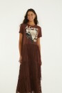 VESTIDO CARIOCA FLECOS Marron