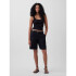 LR FLAT FRONT LINEN SHORT BLACK