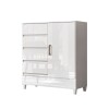 Comoda 1 puerta 4 cajones - Blanco - Linea FIT Comoda 1 puerta 4 cajones - Blanco - Linea FIT