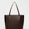 Shopper Vera en cuero graneado Chocolate