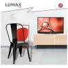 Pack 4 Sillas Tolix Lumax Metálicas Para Comedor Y Cocina Diseño Retro Resistente Negro