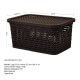 Set x3 Caja simil ratán 2,5 Lts CHOCOLATE