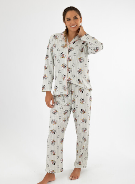 Pijama sleepy mickey fannel Celeste