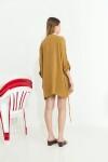 Camisa acordonada tostado