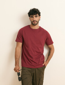 520658 T-SHIRT HARRINGTON LABEL Bordo
