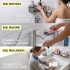 Set x5 Estante Organizador Baño Accesorios Con Adhesivos IMBACK Color Negro Set x5 Estante Organizador Baño Accesorios Con Adhesivos IMBACK Color Negro