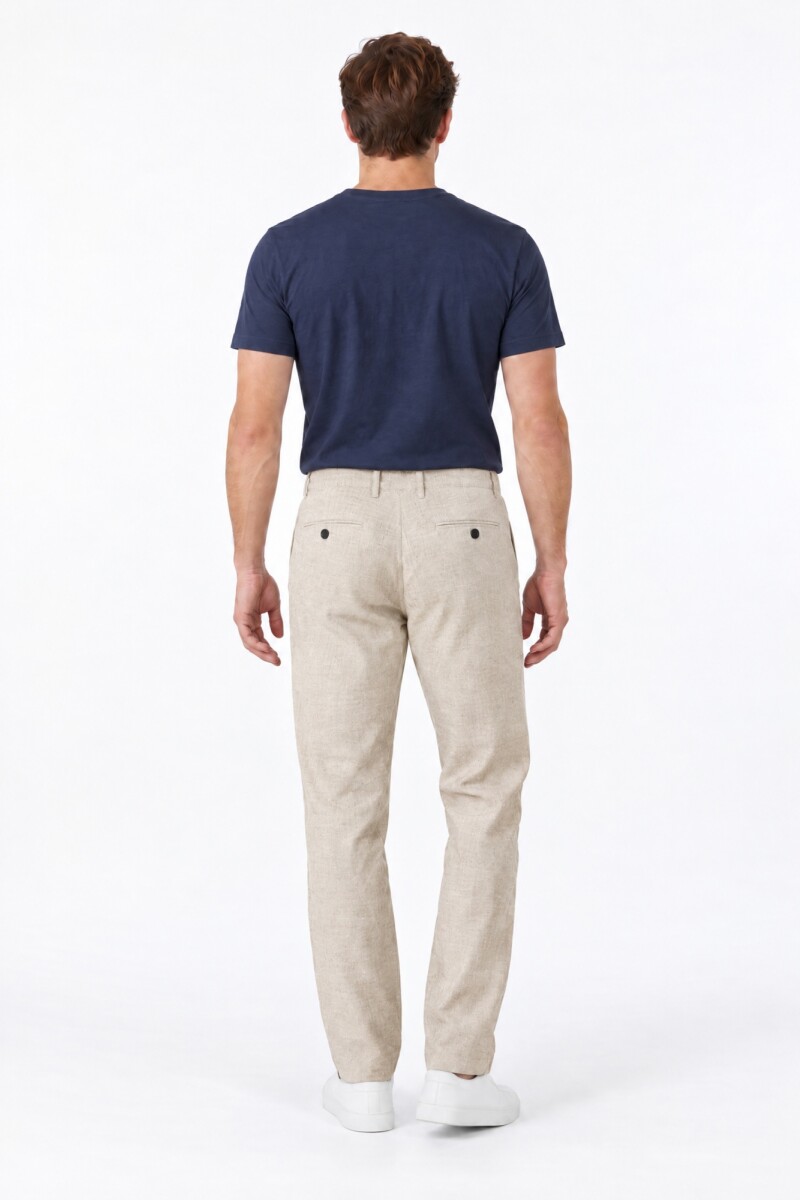 Pantalon con cintura ajustable BEIGE