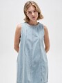 Vestido Aurei Celeste Claro