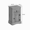 Mesa de luz 1 Cajon 1 puerta - Linea Mexicana - Ecommerce Nogal