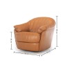 Butaca Giratoria 100% Cuero - Paris Camel