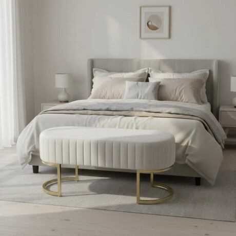Banqueta Otomana Beige Largo 100cm x Ancho 40cm x Alto 45cm Banqueta Otomana Beige Largo 100cm x Ancho 40cm x Alto 45cm