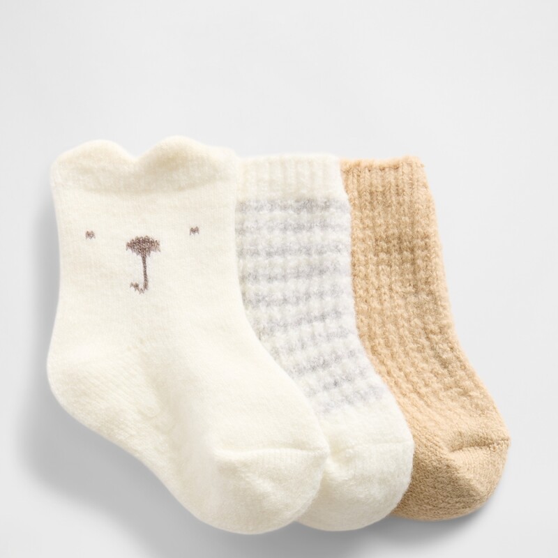 3PK SWEATER SOCKS WICKER