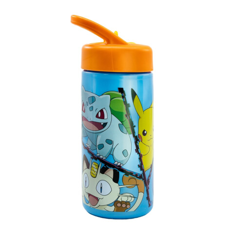 Botella Plástica con Pajita Pokémon 410 ml U