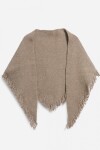 Capa triangulo tejida con lana marrón