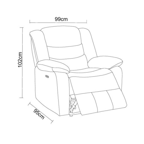 RECLINER ELÉCTRICO TELA MARRON MARSELLA II TAUPE