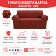 Funda cubre sofá elástica 2 cuerpos MARRON