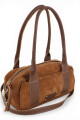 Cartera Baguette en cuero con gamuza Oxido