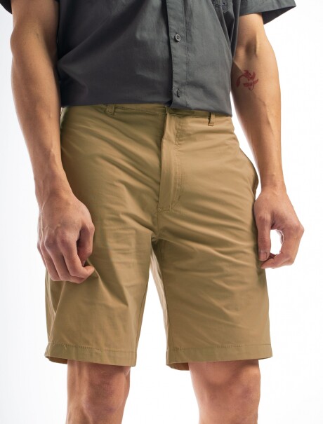 Bermuda Clasica de Algodón Miami Camel