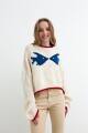 Sweater tejido jacquard peces CRUDO