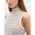 V-SL MOCKNECK TANK STRIPE BLACK CHINO STRIPE
