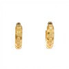 Caravanas aros de oro martillados- Oro bajo - Sin piedra- CA8105 sinpiedra