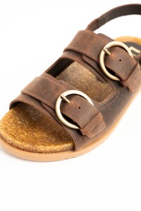 Sandalia Cuero Chocolate