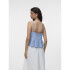 VMNORMA SL CHAMBRAY STRAP TOP Light Blue