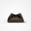 Mini bag Gina en cuero liso Chocolate