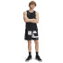 UA M Zone 7" Wvn Short Grphc-RED BLK-001