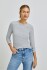 BLUSA ML FEM CINZA MESCLA