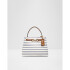 SELENIA WHITE SYNTHETIC NAVY SUEDE