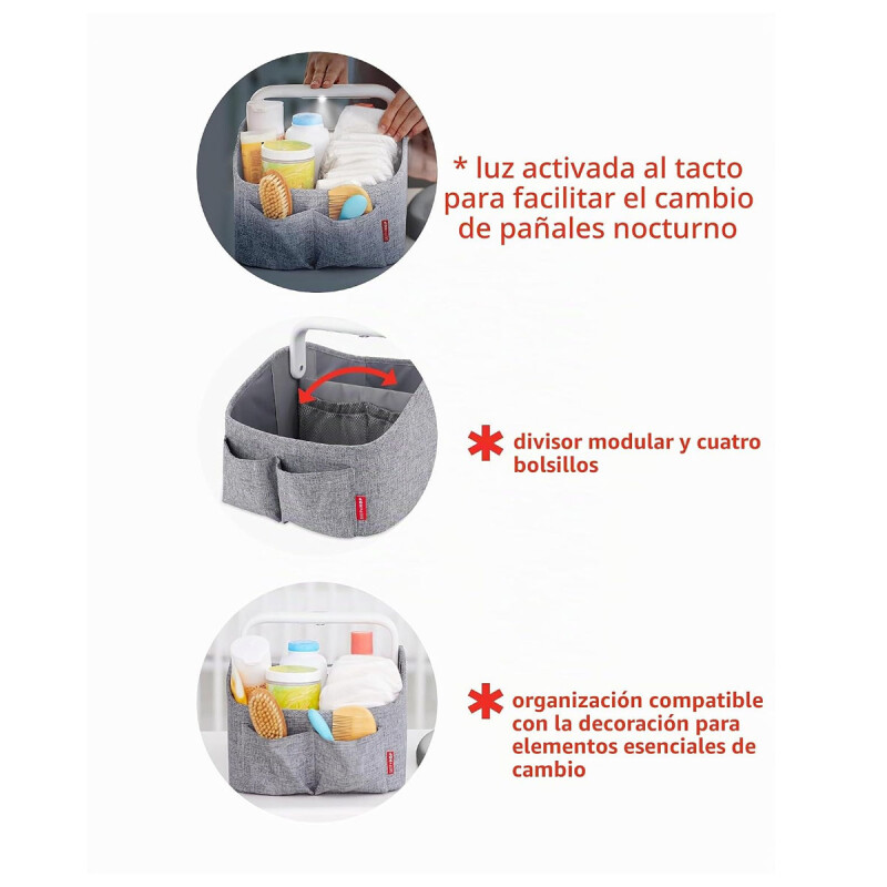 Organizador de Pañales con Luz Gris Skip Hop Organizador de Pañales con Luz Gris Skip Hop