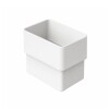 Acople rectangular para tubo blanco canaleta Style Acople Rectangular Para Tubo Blanco Canaleta Style