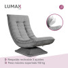 Sillón Reclinable 1 Cuerpo Giratorio 360º Nobby Gris