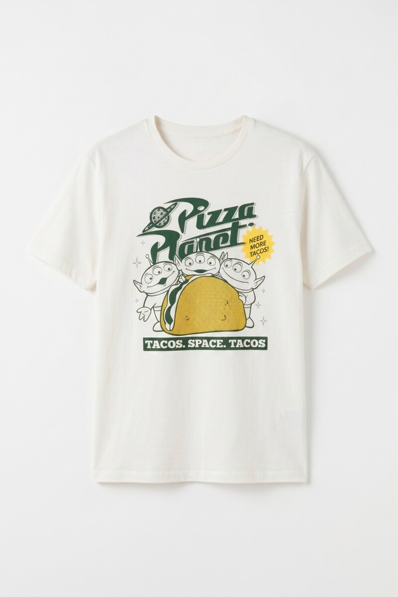 Remera m/c hombre PIXAR CRUDO